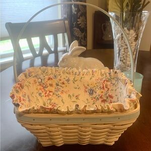 Longaberger 2003 White Washed small Easter basket